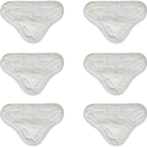 6pcs microfibre vadrouilles à vapeur tampons de nettoyage vadrouille à vapeur de remplacement compatible pour H2O X5 H20 lavable (1/5)