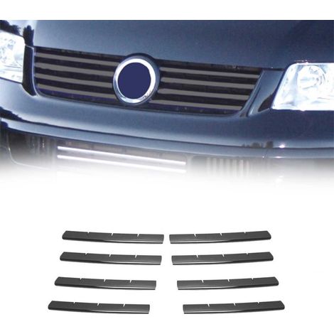 Moulure de Grille de Calandre Compatible avec VW T5 2003-2009, Garniture Baguette de Calandre en Acier Inoxydable Argent Foncé (1/5)