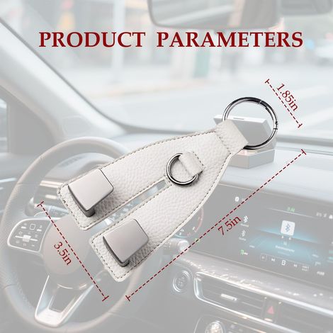 Autohaken, geeignet für Geldbörsen, Mäntel, Handtaschen, Rücksitz-Organizer, universell einsetzbar, passend für Limousinen, LKWs und SUVs, 2er-Pack (grau)