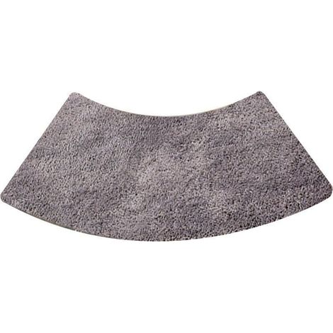 Alfombra de ducha redonda ondulada Alfombra de ducha de microfibra de cuarto de vuelta Lavable a máquina Antideslizante Gris 45x100cm (1/4)