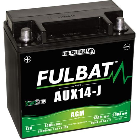 batterie auxilliaire Fulbat AUX14J 12V 14Ah 200A plus à gauche (1/4)