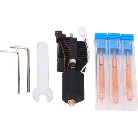 Kit Hotend en céramique avec dissipateur thermique, buse en acier trempé intégrée de 0.4mm 0.6mm 0.8mm, extrémité chaude pour imprimante 3D K2 Plus (1/5)