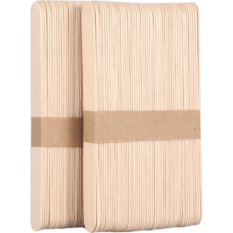 Lot de 100 bâtonnets en bois jetables pour épilation, spatules applicatrices de cire, abaisse-langues naturels, format 100 pièces par boîte (1/5)