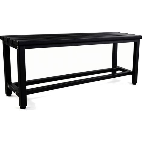 Twinthink Banco Vestuario Metálico Para Gimnasio y Escuelas (Negro)