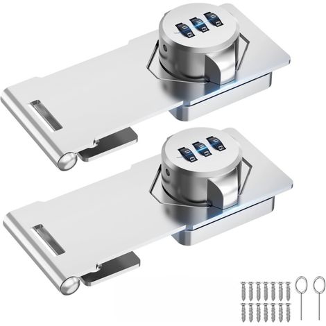 Kombinationsschloss, Diebstahlsicherung für Schrank/Schublade, Sicherheitsset (Doppeltür)