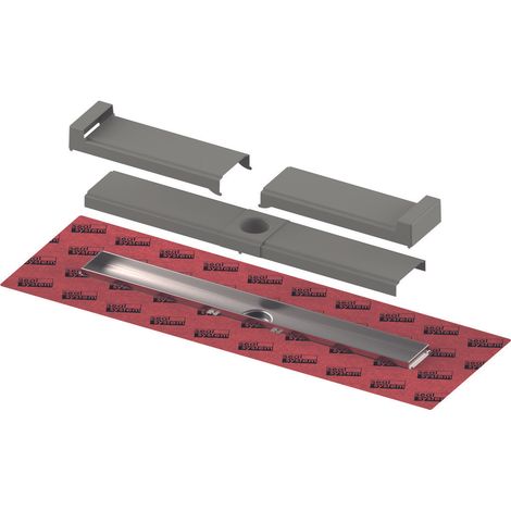 Tece TECEdrailine-Evo - Canaleta de ducha Evo 70 cm, con brida, tapa protectora, acero inoxidable 600702 (1/3)