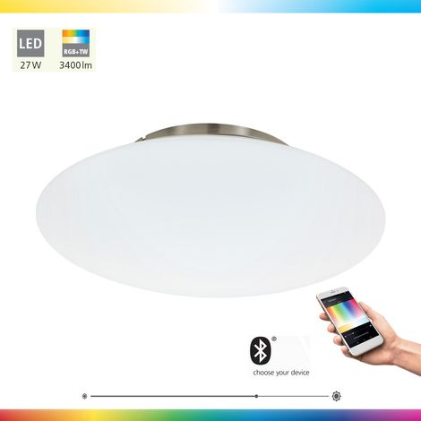 Plafonnier LED EGLO 33228 Crosslink FRATTINA-C nickel-mat H:13cm Ø:43,5cm dimmable 2700-6500K avec fonction Connect (1/5)