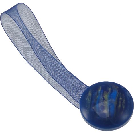 2 clip in plastica magnetic tend 35/24mm per arricciare/decorare le tende - colore blu .