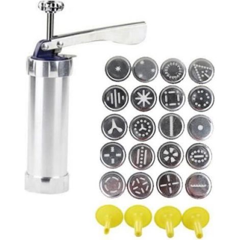 Seringue À Pâtisserie - 20 Buses Incluses - Alliage D'aluminium - Pour Glaçage Et Décoration De Gâteaux Biscuits Crème Chocolat - 20 Pièces (1/5)