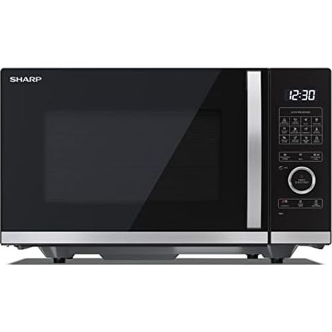 SHARP YC-QG254AE-B - FORNO A MICROONDE 25L - FLATBED - 1000W - CONTROLLO DIGITALE - 11 LIVELLI DI POTENZA - BLACK/SILVER (1/5)