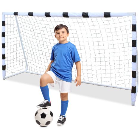 305 x 201 cm (10 piedi x 6,6 piedi) Porta da calcio per bambini per giardino Porta da calcio portatile per ragazzi con rete (1/5)