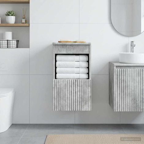 Mueble de Cuarto de Baño Gris Hormigón 30 x 44,5 x 50 cm
