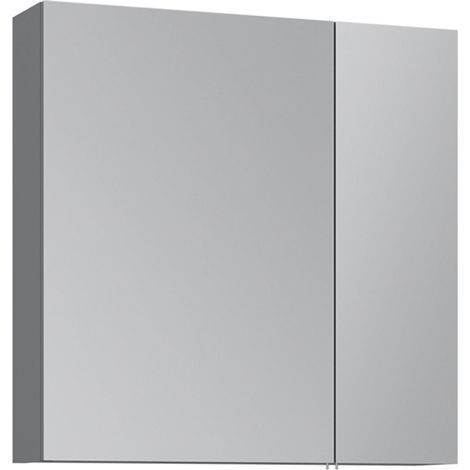 Mobile da bagno con specchio "Nuvola 60 v2" - 66 x 16 x 60 cm - Grigio (1/3)