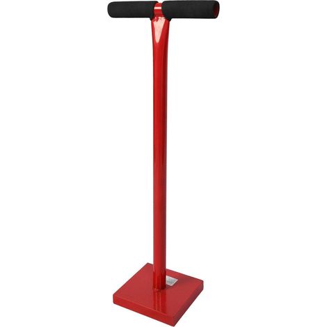 Helloshop26 – Compacteur de sol manuel 11,5 kg – Acier – Pour compacter terre, remblais et pavés – Dimensions 20x20cm, hauteur 83cm
