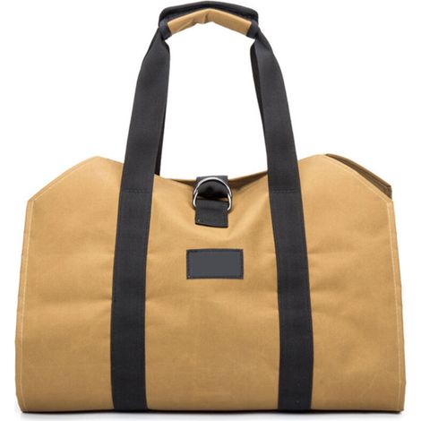 SABIR Sac de rangement en bois portatif extérieur pratique Sacs de journalisation extérieurs de grande capacité Sacs en bois 1 pièce (1/5)