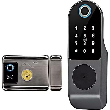 Serratura per porta in ferro per cortili, elettronica, con impronta digitale, serratura intelligente
