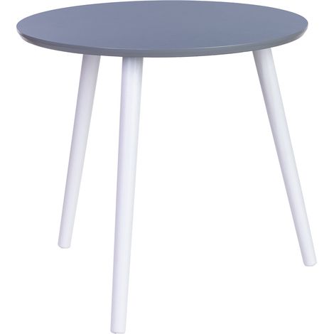 Mesa auxiliar de madera 3 patas negra 50x50x46h cm (1/5)