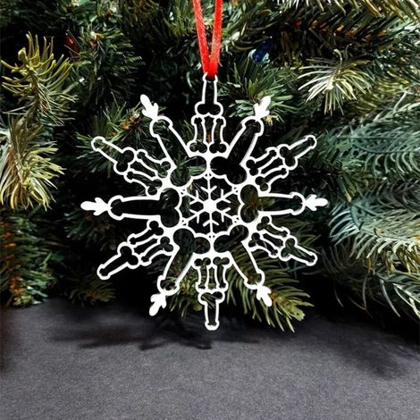 Lustige Weihnachtsbaumkugeln, Deko-Ideen, Anhänger, die perfekte Ergänzung zu Ihrem Jahresrückblick, Schneeflocken-Weihnachtsbaumkugel 2024 (1/5)