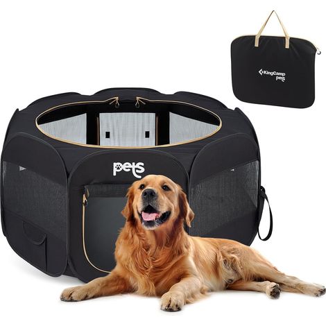 Parc pour Chiot Pliable 127 cm, Enclos Portable pour Grand Chien (1/5)