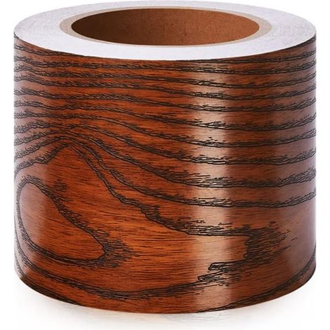 Bordure De Papier Peint Frise Murale Adhesive Bordure Papier Peint Frise Autocollante Pour Cuisine, Salle De Bains, Plafond, Salon, Chambre DéCoration Murale Palissandre Marron 5cm X 500cm