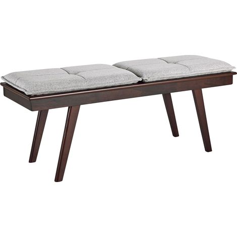 Bank EXTON Stoff Dunkelbraun / Grau