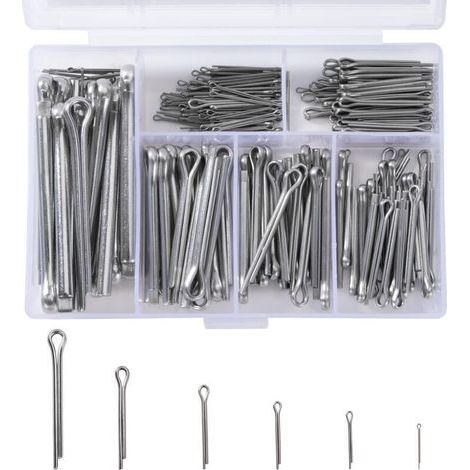 230 Pièces Goupilles Fendues en Acier Inoxydable M1 M2 M2.5 M3 M4 M5 Goupille de Retenue Assortiment Kit avec Boîte de Rangement (1/4)