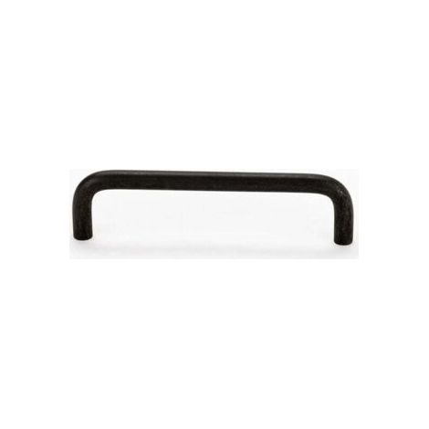 Maniglia di design per mobili, interasse fori 96 mm, per cucina, bagno, mensole, lega di alluminio, nera, 2 pezzi