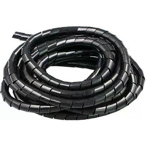 Enrouleur de fil en spirale PE - 18 m, diamètre 4 mm, noir (1/5)