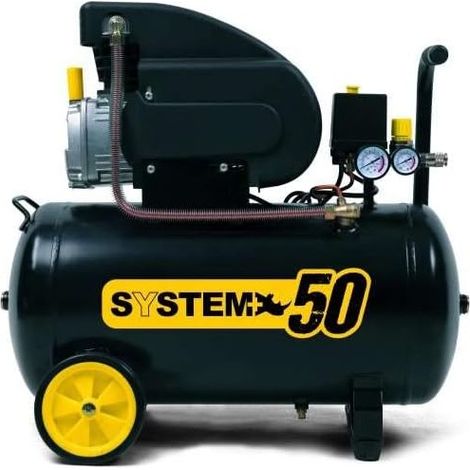 System+ Compressore Ad Olio 50Lt 1,5 kW 8Bar per Uso Domestico