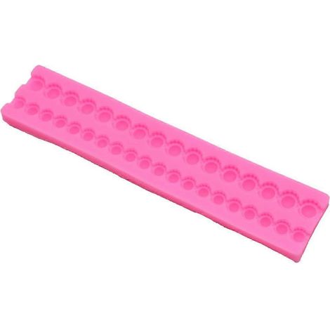 Moule en silicone à fondant avec chaîne de perles, pour la décoration de gâteaux et de chocolats, accessoires de cuisine DIY (1/4)