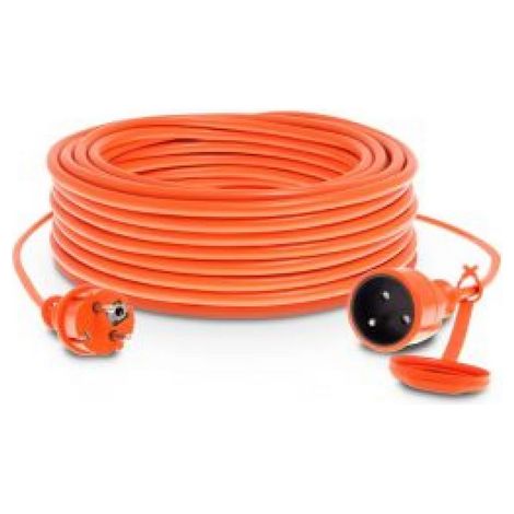 Prolunga da giardino con 1 presa con/senza 30 m /H05VV-F 3x1.5/ 16A IP44 arancione