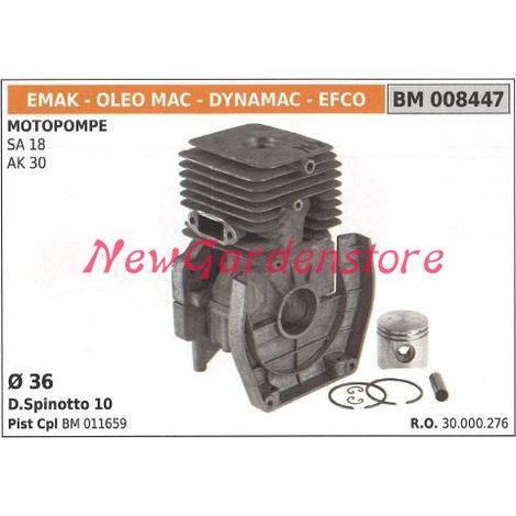 Cilindro pistone segmenti EMAK motore motopompa SA 18 AK 30 008447