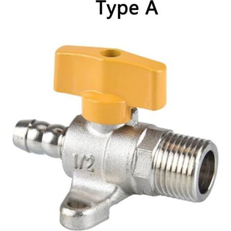 Robinet A Boisseau Sphérique - Filetage Mâle 1 27 Cm - Pour Raccordement Gaz Et Eau - Type A (1/4)