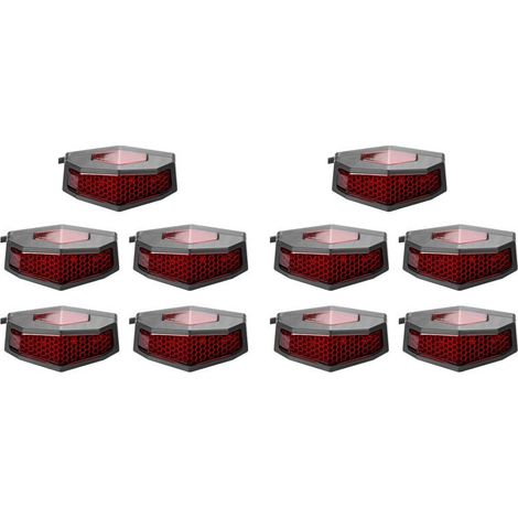 Adecuado para paquetes de 10 luces LED 5 en 1 para motocicletas: intermitentes, luces de freno traseras y luces de matrícula color rojo universal. (1/4)
