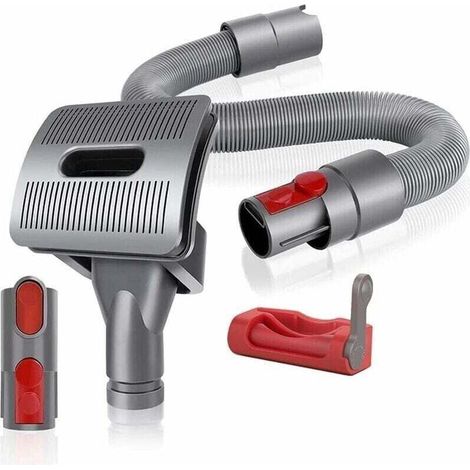 Spazzola per aspirapolvere per cani e gatti - Accessorio per la toelettatura per Dyson V11 V10 V8 V7, XU - Accessorio per la toelettatura + Tubo di prolunga flessibile + Adattatore convertitore + Gril