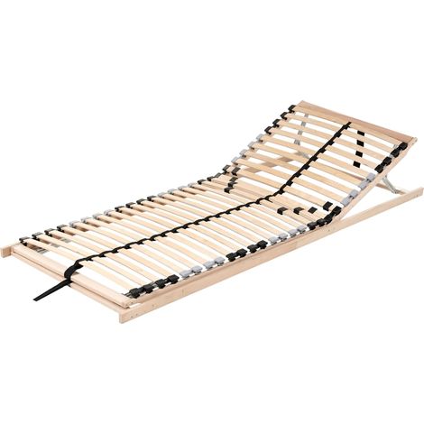 Base letto a doghe singolo 80 x 200 cm struttura in legno con doghe piatte Monthois (1/5)