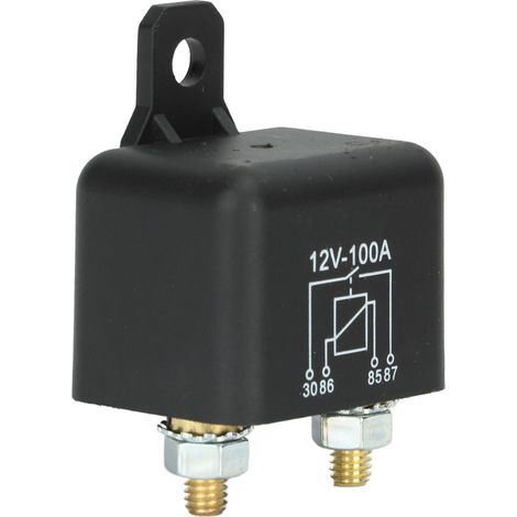 Relais de démarreur à solénoïde 4 broches 12 V 100 A NO pour tondeuse à gazon, tracteur de jardin et voiturette de golf (1/5)