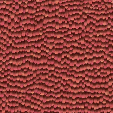 Erismann Red Orange Feather Wallpaper Paste The Wall Vinyl Modern Contemporary (1/4)