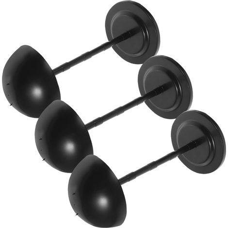 Soporte portátil de 3 piezas para pelucas, soporte negro desmontable, expositor compacto para pelucas, ideal para salones de peluquería y formación en cosmetología. (1/5)