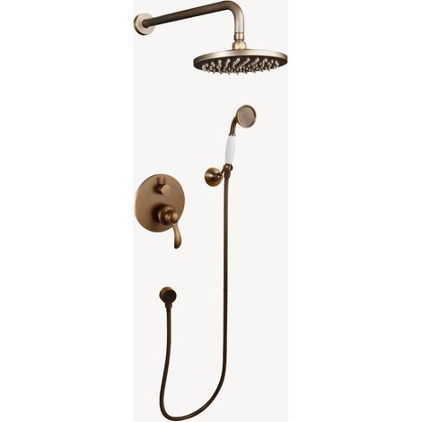 Erbe Retro Style Concealed Shower Column in Bronze