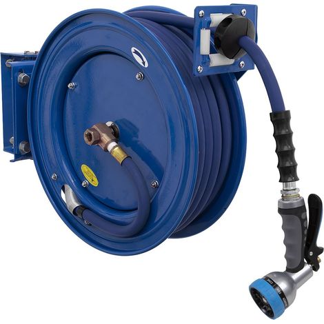 Sealey Heavy-Duty Retractable Water Hose Reel 15m 13mm ID Rubber Hose WHR1512