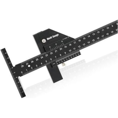 Marking Ruler, Stainless Steel T Type Hole Ruler Mitre Angle Ruler Ruler Woodworking Ruler Scribing Ruler Aluminum Alloy T Type Scriber Measure Carpentry Marking Gauge DIY (1/5)