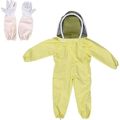 Imkeranzug für Kinder mit Handschuhen – Schutzausrüstung für die Imkerei, Imker-Schutzanzug H476