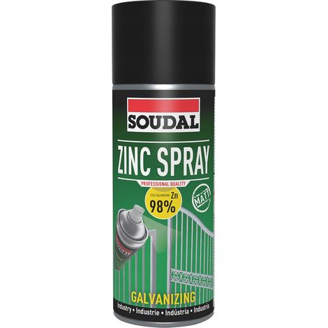 Soudal Zinkspray Matt 98% Acryl Matt 400ml
