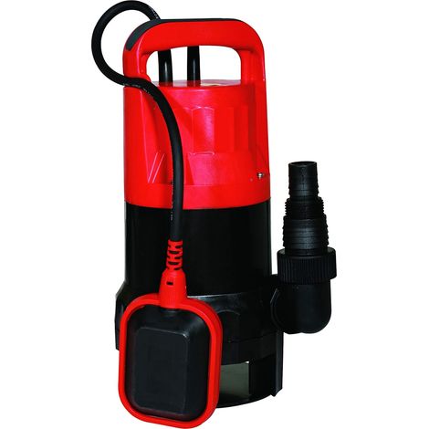 1 Pompe d'évacuation vide cave, 550W, Débit 12m3/h, Flotteur externe, Eaux chargées, Pour cave et puisard