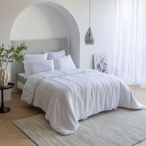 Pack couette 4 saisons 240x220 et oreiller moelleux - Someo