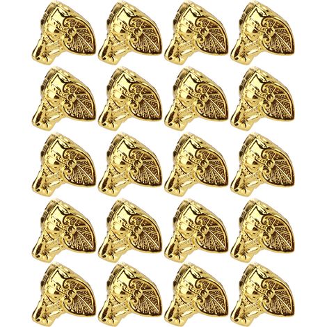 Lot de 20 Protège-coins Meubles Rétro Élégants, Design Unique, Robustes et Durables, Protection d'Angle Jaune, Usage Polyvalent (1/5)