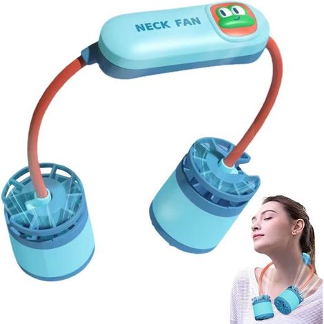 Ventilador de cuello portátil，Ventilador silencioso sin aspas con 3 velocidades para viajes，actividades al aire libre y oficina (1/2)