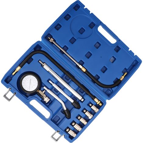 Kit de testeur de compression cylindre 17 pièces 0-300 PSI, jauge numérique universelle pour moteur, détection de pression cylindre (1/5)