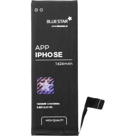 Bluestar Akku Ersatz kompatibel mit iPhone SE 1624 mAh 3,82V Austausch Batterie Handy Accu APN 616-00106